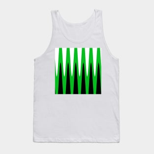 Wave Design Green Tank Top